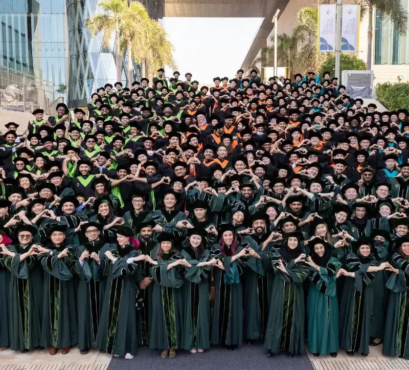 Graduation Day with KAUST students dressed in caps and gowns